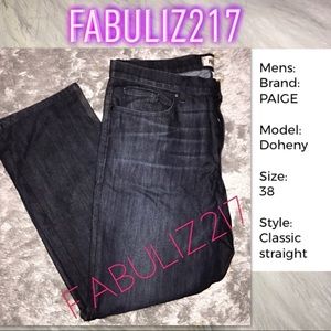 PAIGE Doheny Straight jeans in dark wash size 38